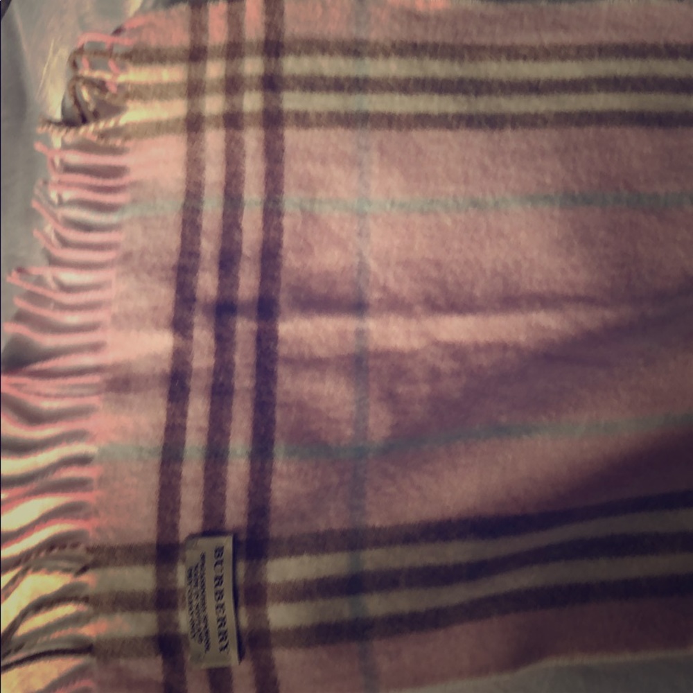 Pink Burberry scarf
